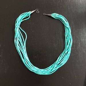 Native American Turquoise Ten Strand Necklace